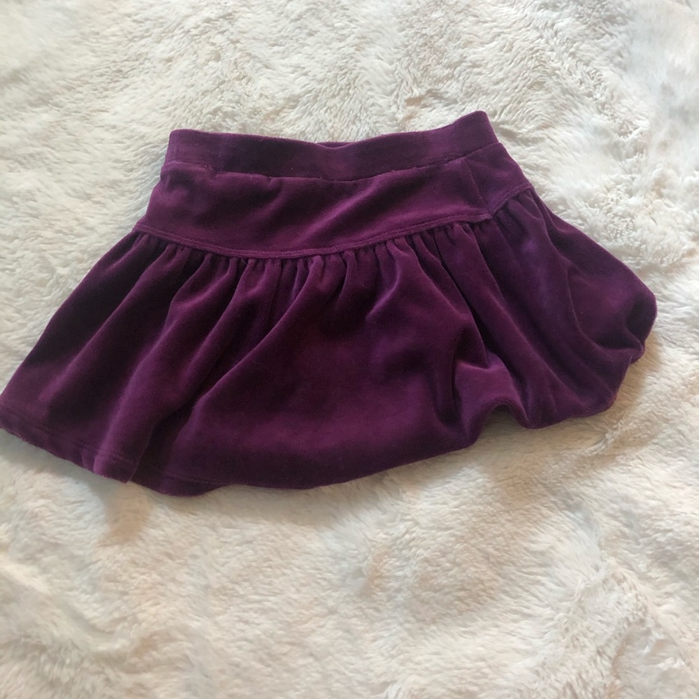 Purple velvet skirt